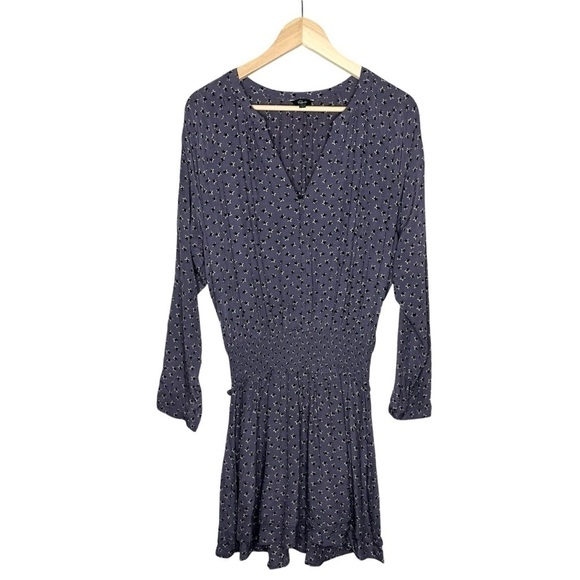 Rails Jasmine Star Print Long Sleeve Dress In Midnight Stars Sz L - Picture 4 of 9